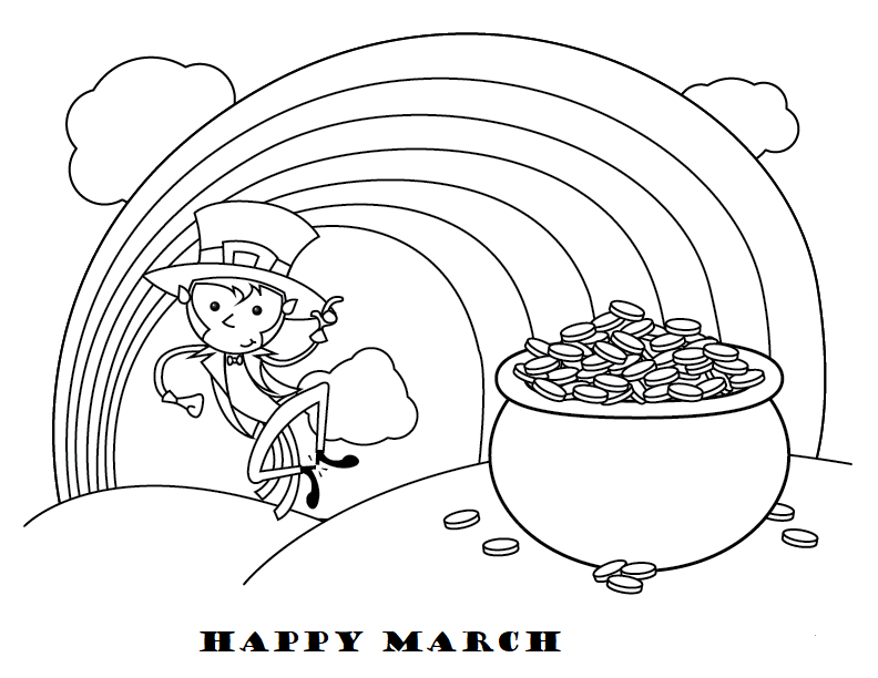 March Coloring Pages For Kids