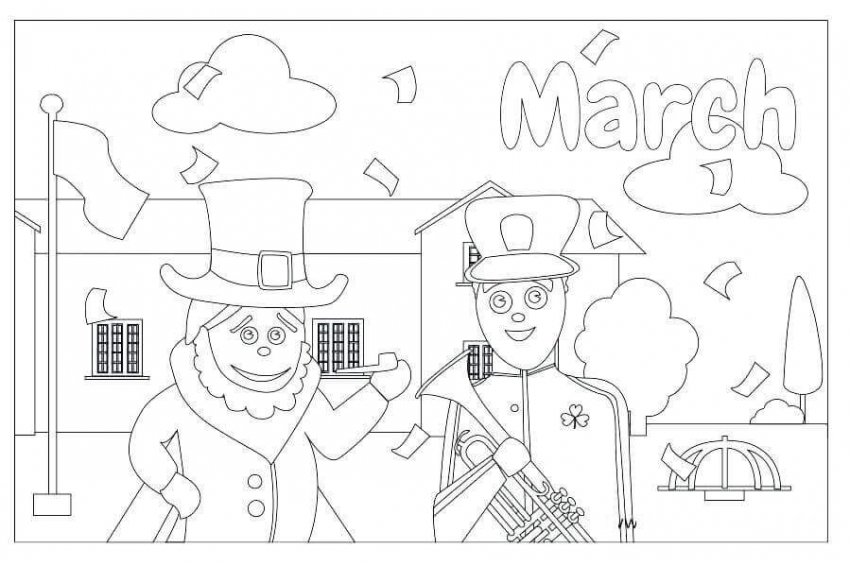 Free Printable March Coloring Pages