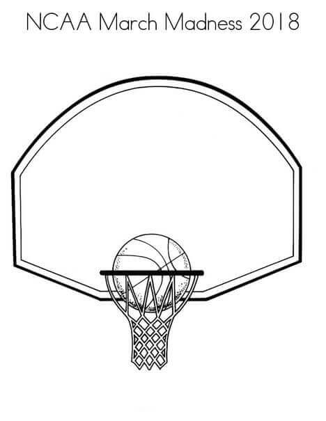 March Madness 2018 Coloring Pages Free