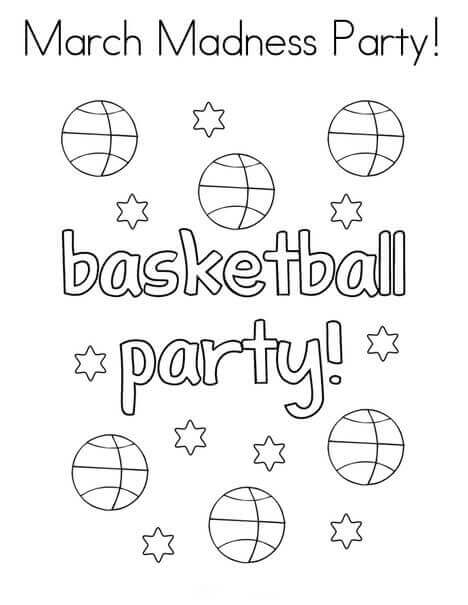 March Madness 2018 Coloring Pages