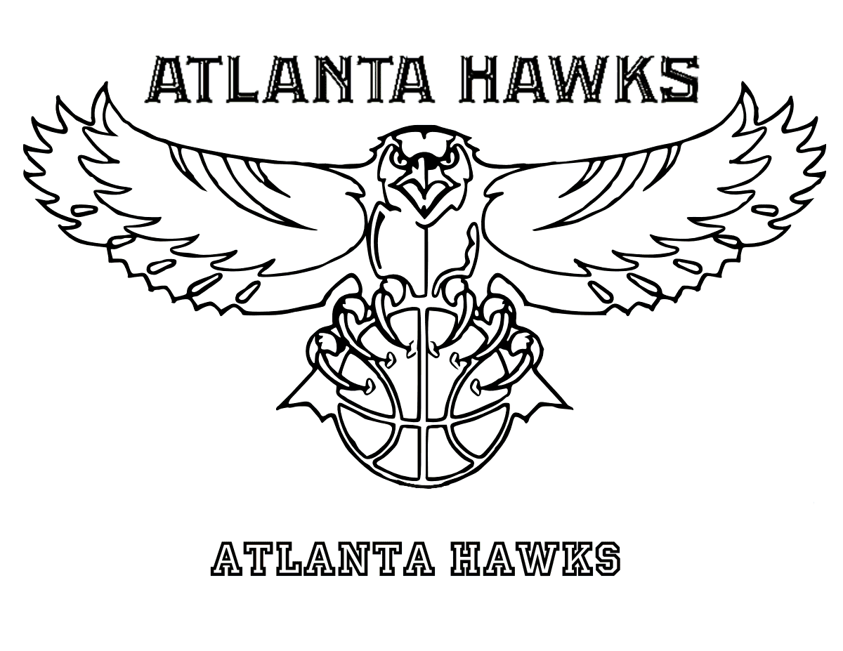 NBA Coloring Pages Atlanta Hawks