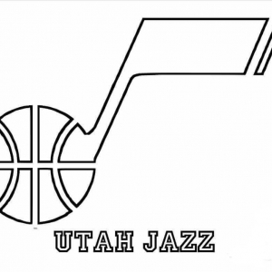 NBA Coloring Pages Dallas Utah Jazz