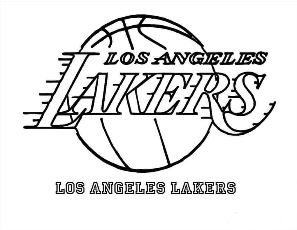 NBA Coloring Pages Los Angeles Lakers