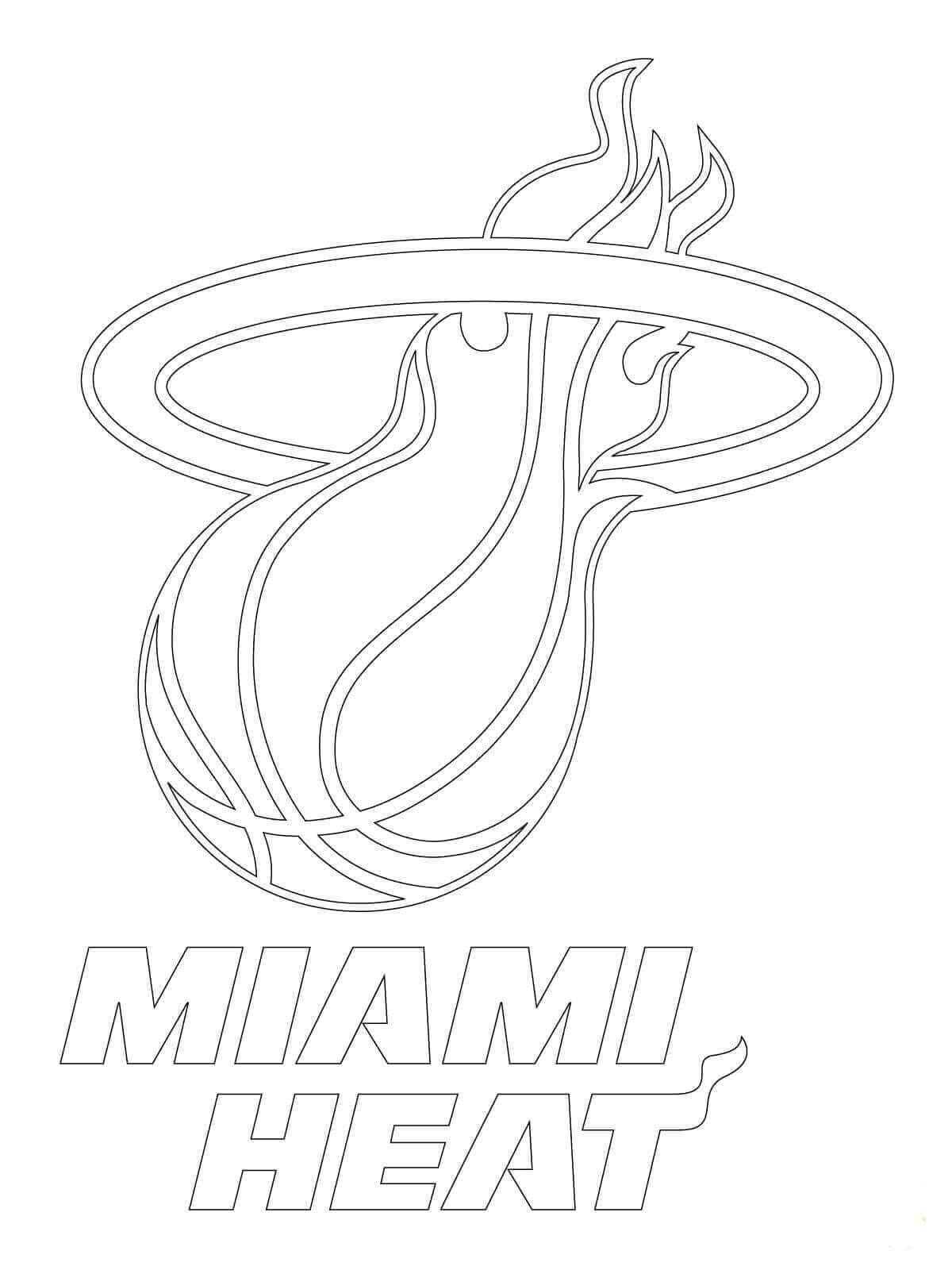 NBA Coloring Pages Miami Heat