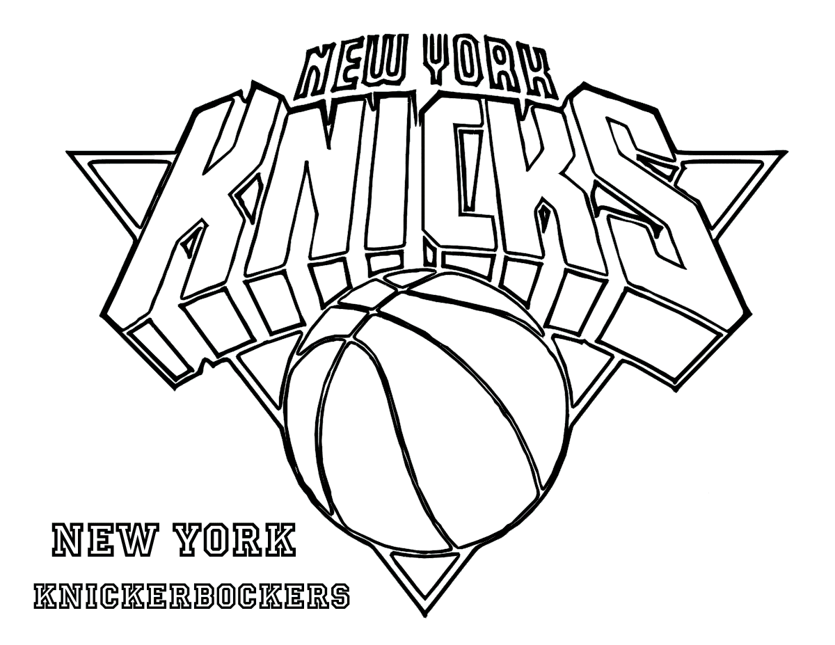 NBA Coloring Pages New York Knicks