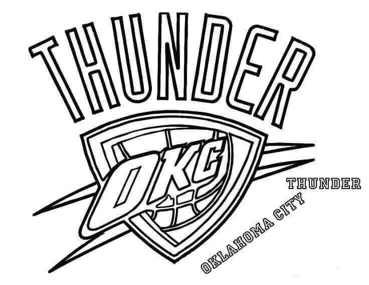 NBA Coloring Pages Oklahoma City Thunder