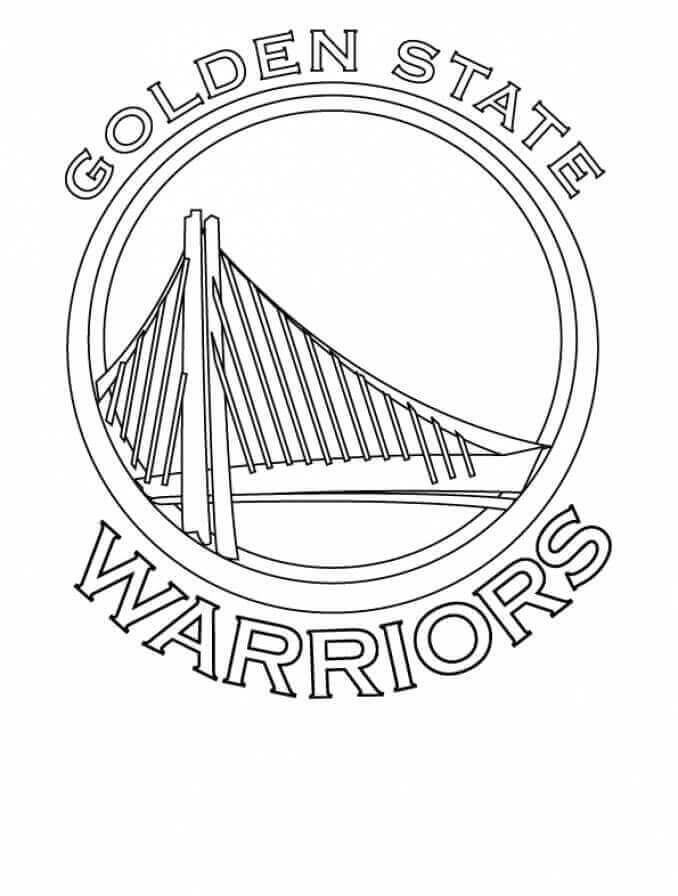 NBA Colouring Pages Golden State Warriors