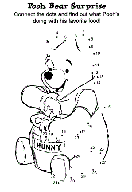 Pooh Birthday Surprise Coloring Sheets