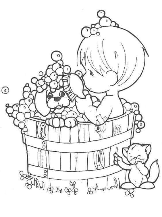 Precious Moments Puppy Coloring Pages