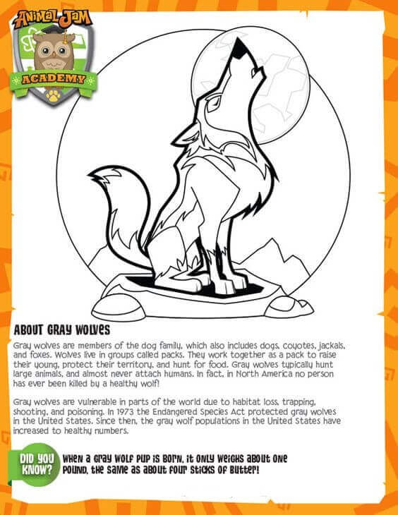 Free Printable Animal Jam Coloring Pages