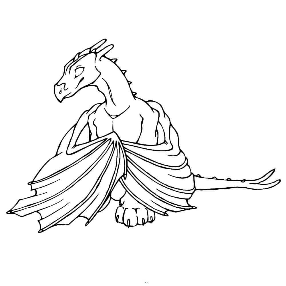 Realistic Dragon Coloring Sheets