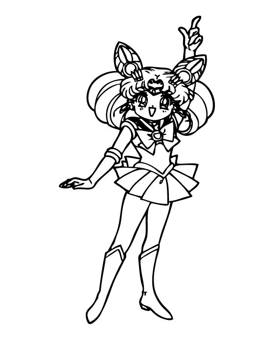 Sailor Chibi Moon Coloring Page