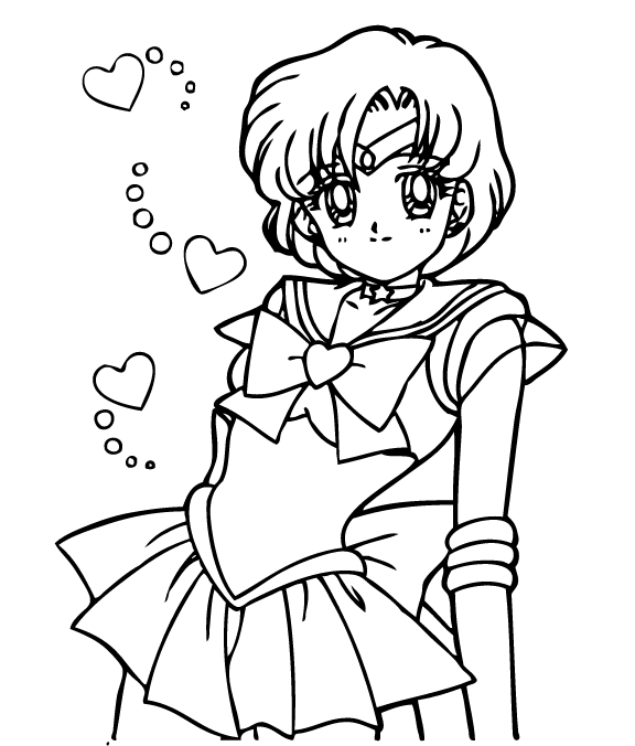 Sailor Moon Coloring Pages Sailor Mercury