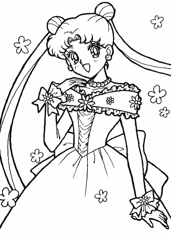 Sailor Moon Coloring Pages Usagi Tsukino
