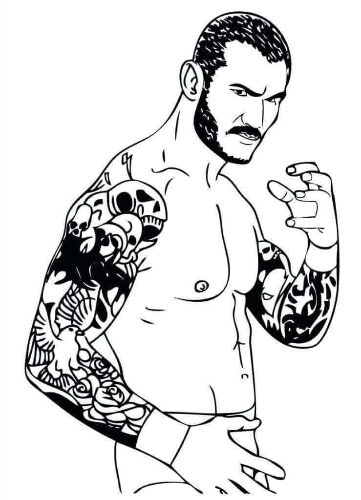 Download Free Printable World Wrestling Entertainment Or WWE Coloring Pages