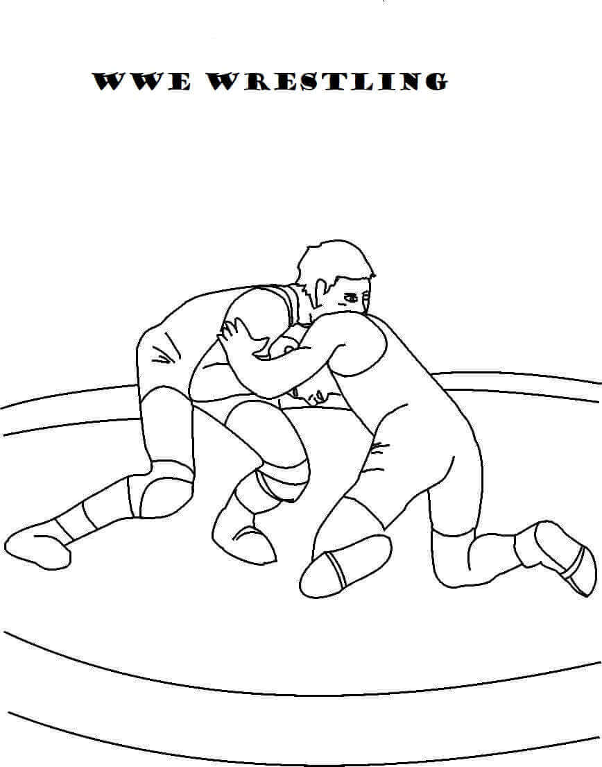 Download Free Printable World Wrestling Entertainment Or WWE Coloring Pages