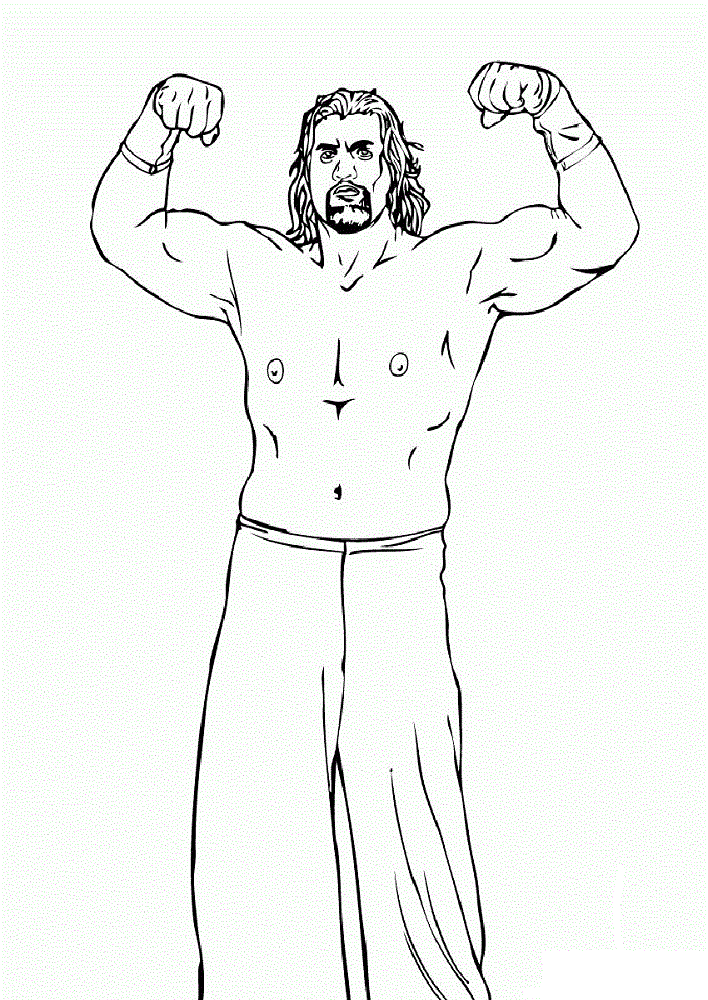 WWE Roman Reigns Coloring Pages