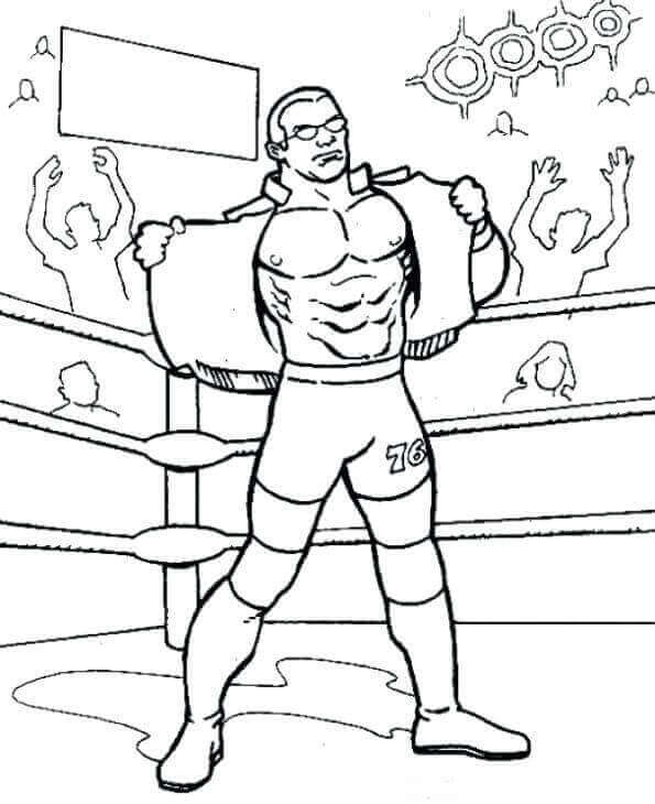 Download Free Printable World Wrestling Entertainment Or WWE Coloring Pages