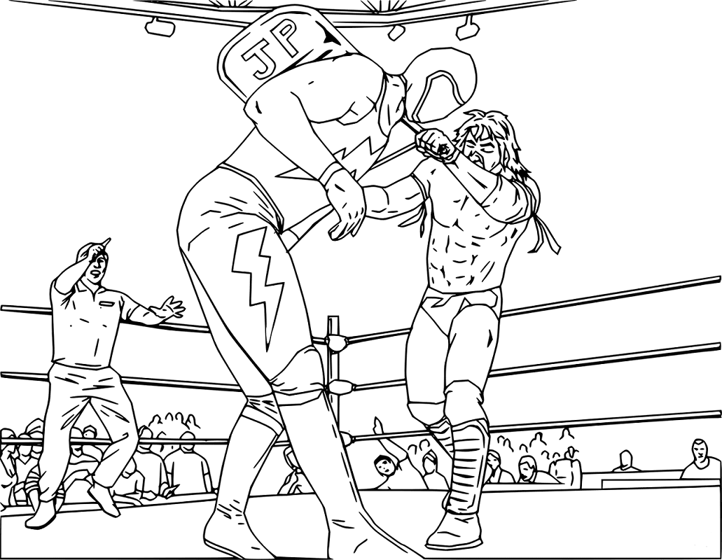 WWE Wrestling Coloring Page