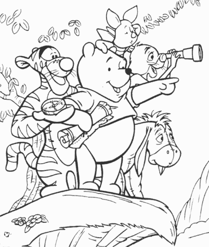 Winnie The Pooh And Friends Coloring Pages