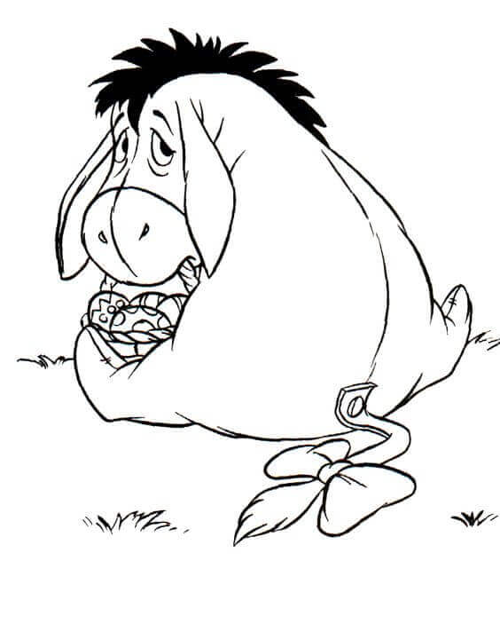 Winnie The Pooh Eeyore Coloring Page