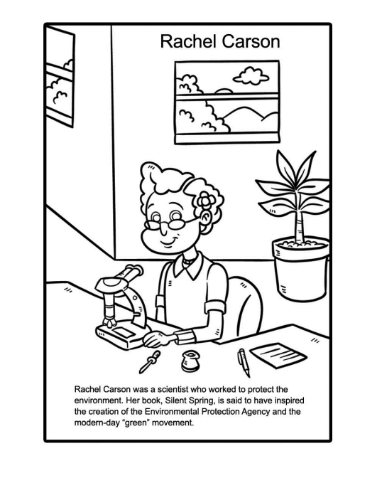 Womens Day Coloring Pages Rachel Carson