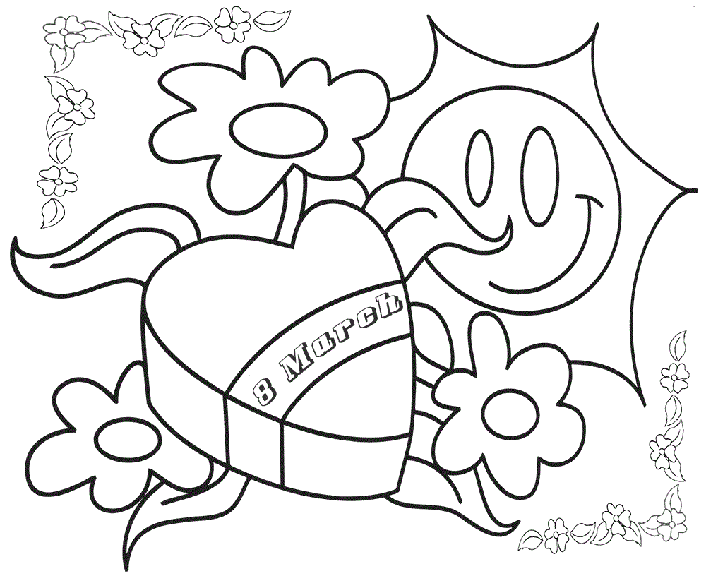 Cute International Women s Day Coloring Page