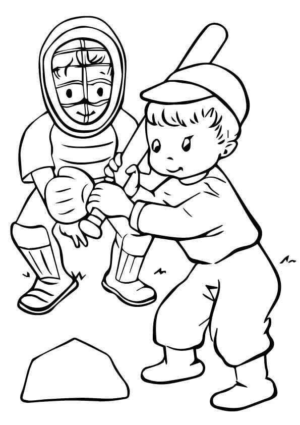 Baseball Coloring Sheets For Preschoolers