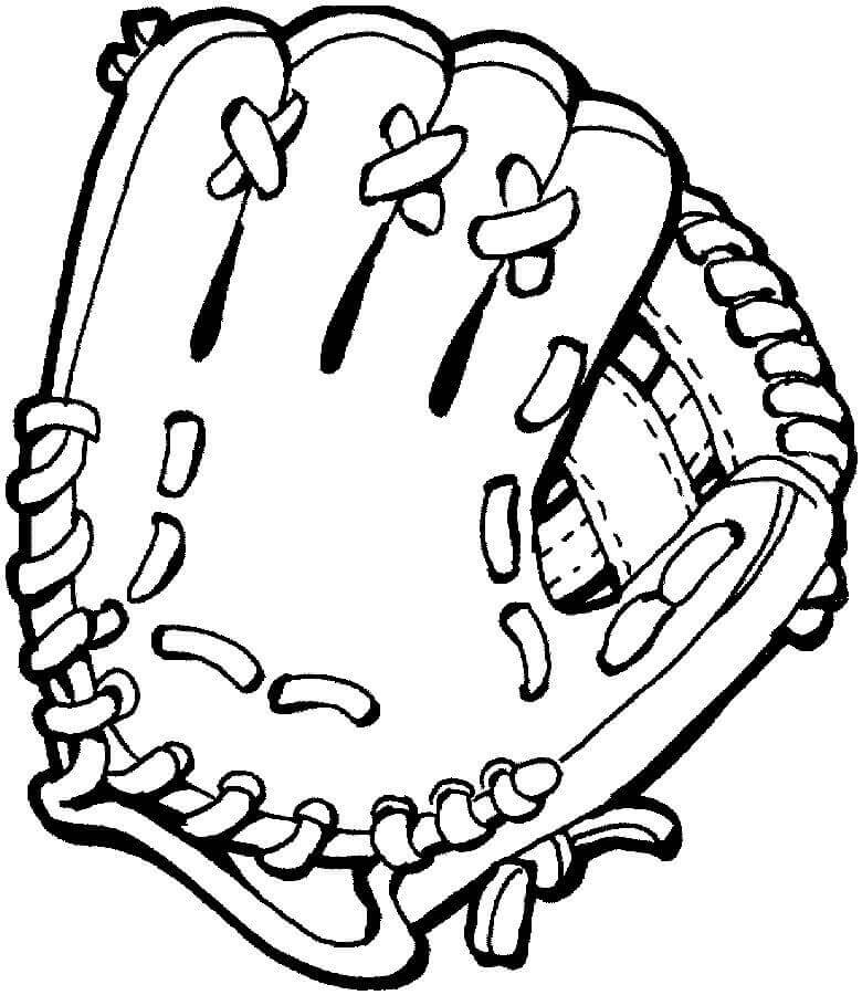 Baseball Gloves Coloring Pages