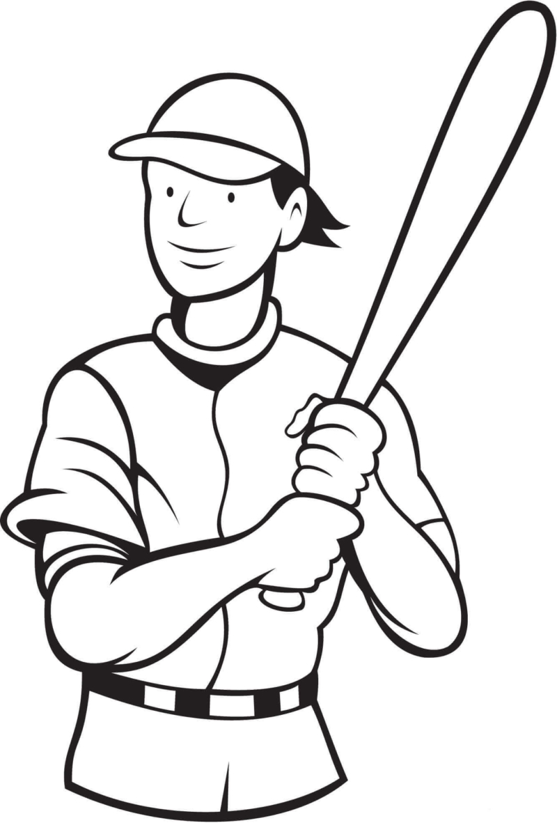 30 Free Printable Baseball Coloring Pages