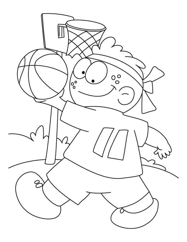 Basketball Coloring Pages For Toddlers