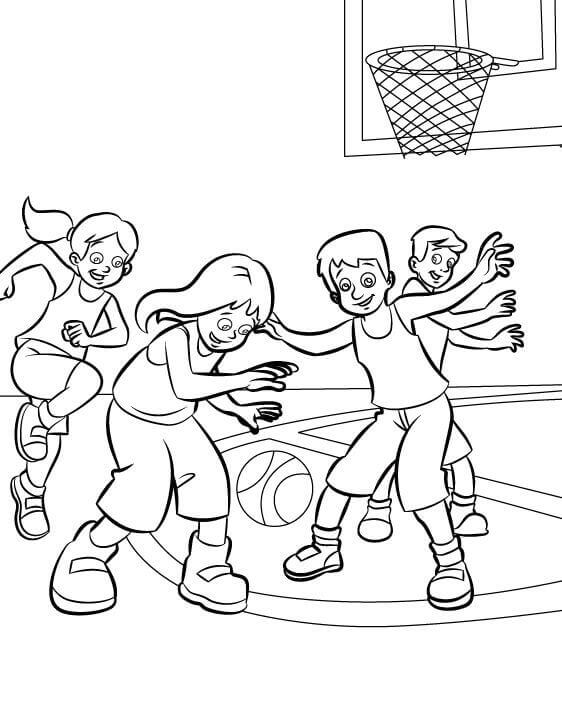 Basketball Game Coloring Pages