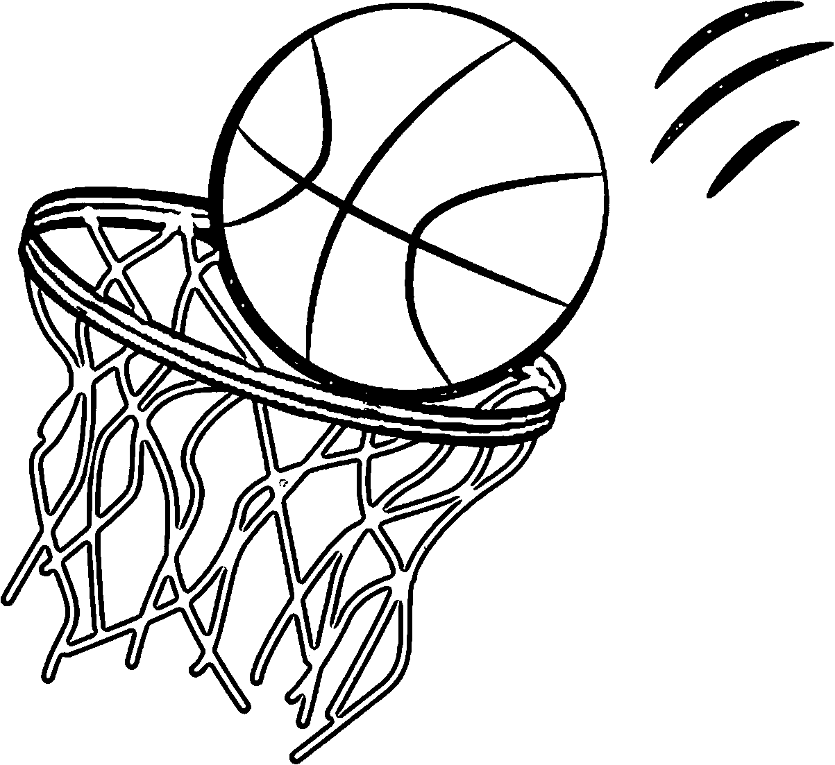 Basketball Net Coloring Pages