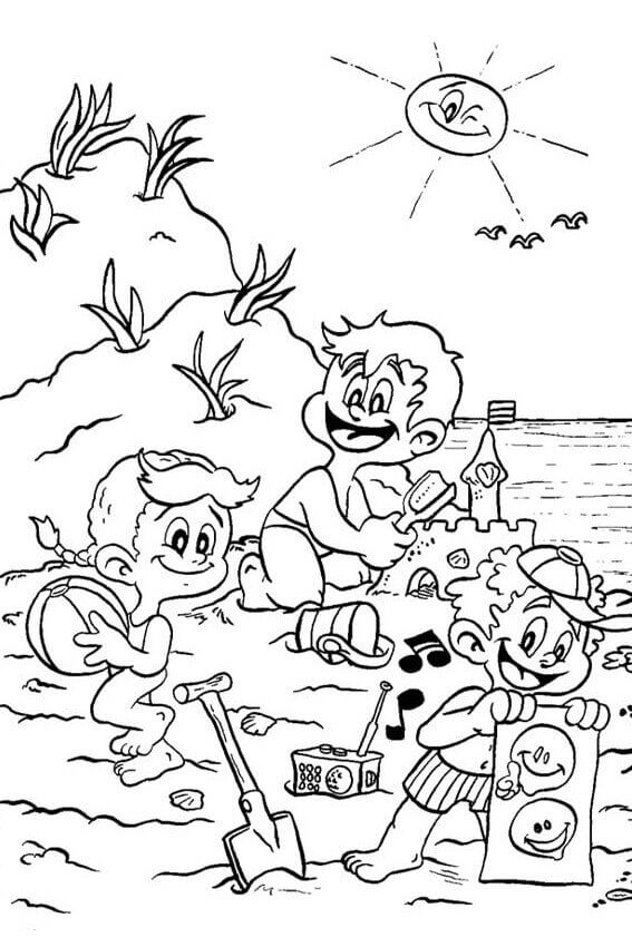 Beach Coloring Pages