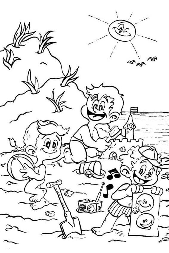 Beach Coloring Pages