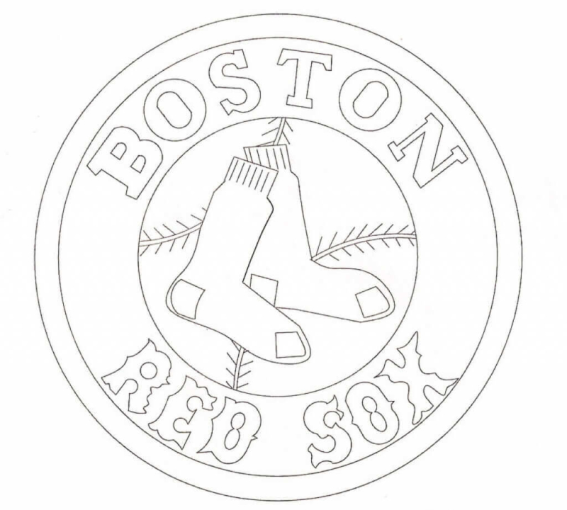 Free Printable Major League Baseball - Boston Red Sox Coloring Pages 800x720 