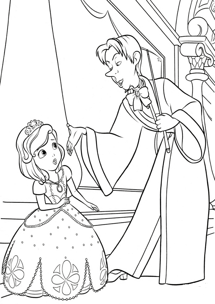 Cedric And Sofia The First Coloring Pages