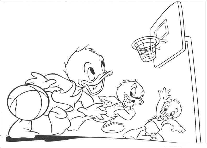 Disney Basketball Coloring Pages