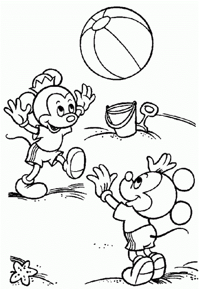 Disney Beach Coloring Pages