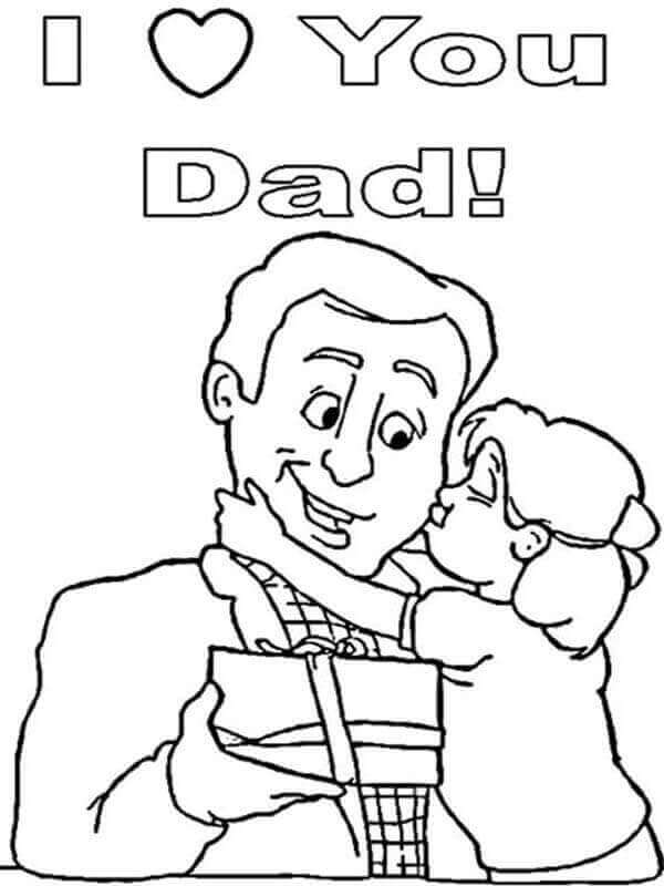 Father And Daughter Coloring Page