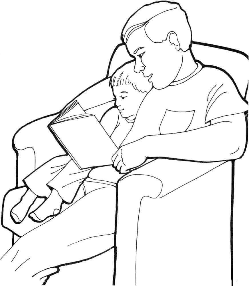 Father And Son Coloring Page