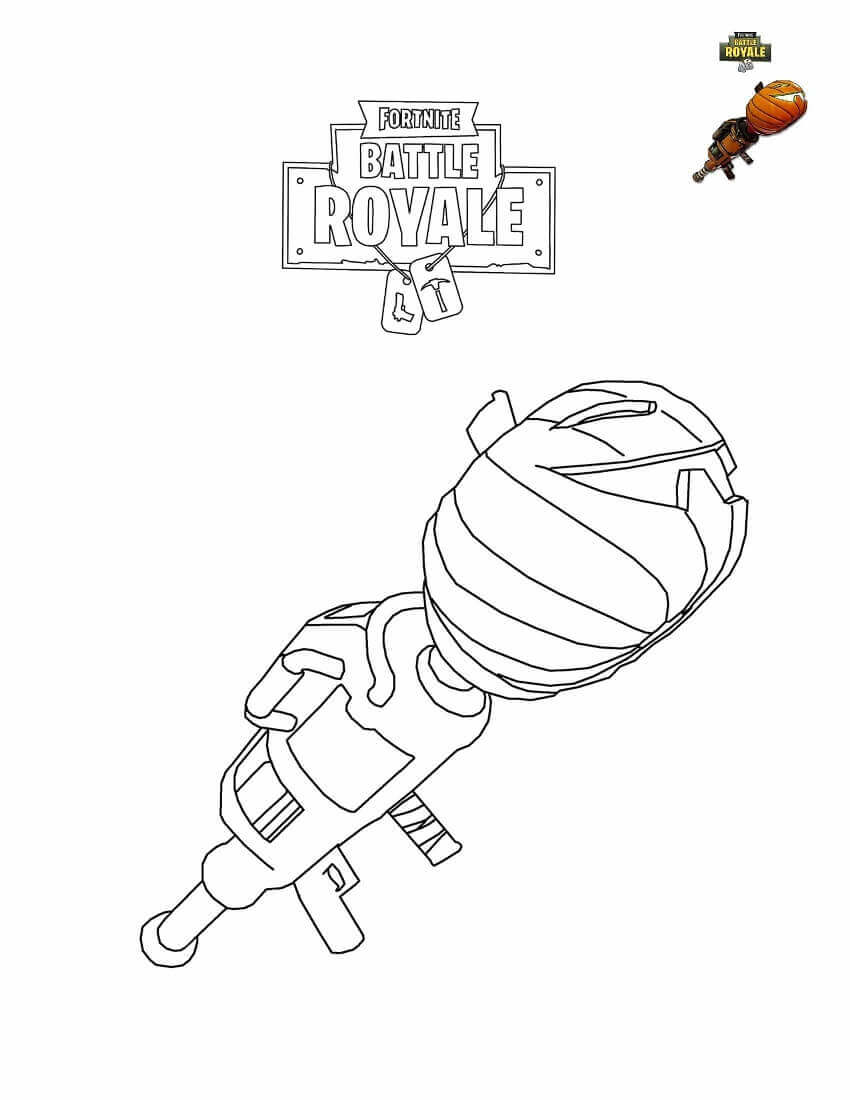 Fortnite Pumpkin Launcher Coloring Page