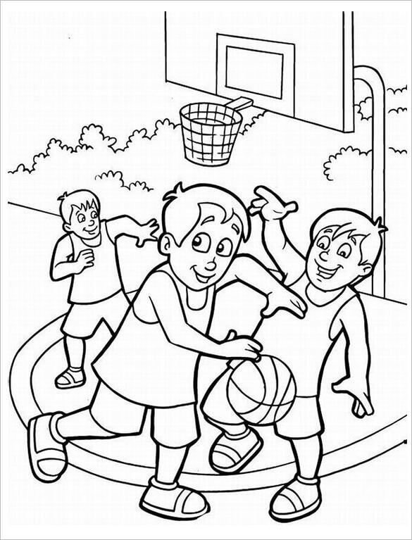 Free Basketball Coloring Pages