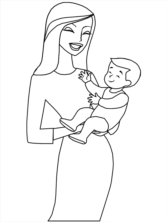 Free Mothers Day Coloring Pages For Preschoolers