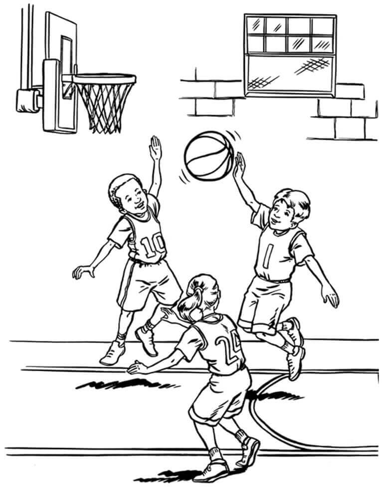 Free Printable Basketball Coloring Pages