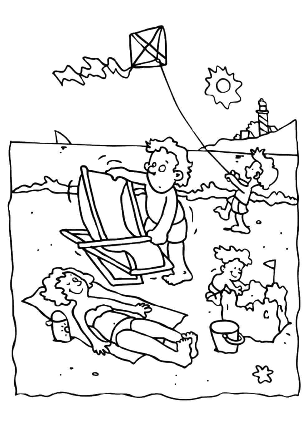 Beach Coloring Beach 5