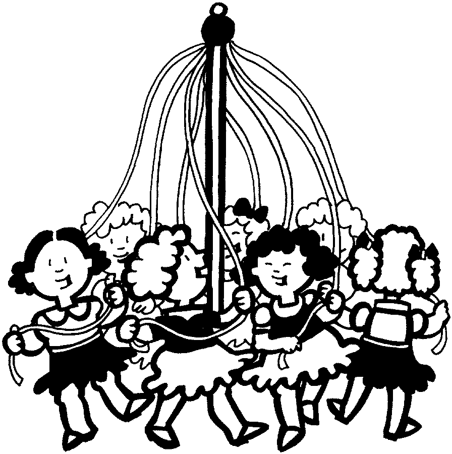Free Printable Maypole Dance Coloring Pages