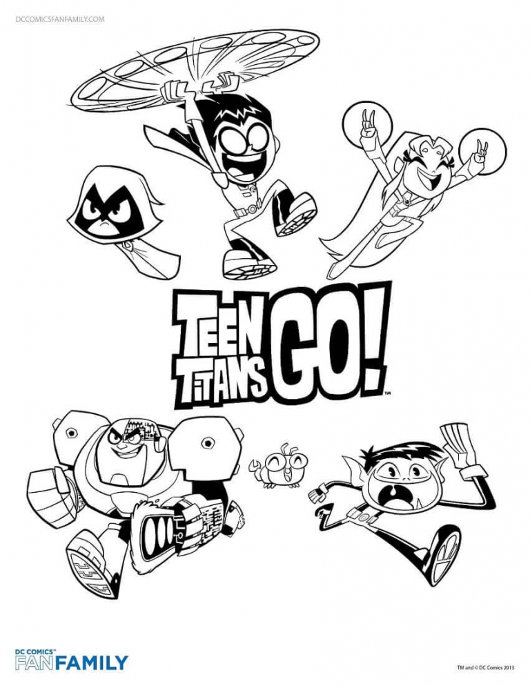 10 Free Printable Teen Titans Go Coloring Pages