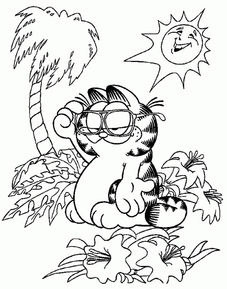 garfield i love you coloring pages - photo #47