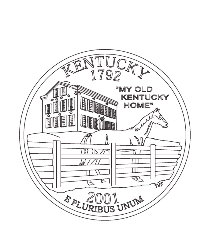 Kentucky Derby May Month Coloring Image